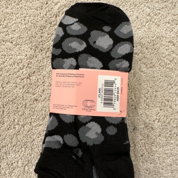 Juicy Couture 6 pack Socks Multipack Women's, Shoe Size 4-10‎ Black White - Picture 4 of 9